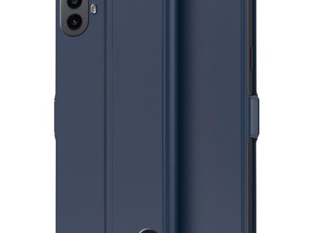 Smooth and thin premium Nothing CMF Phone 1 leather case - Blue For Sale