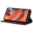 Samsung Galaxy A06 genuine leather case with magnetic closure - Brown Online Hot Sale