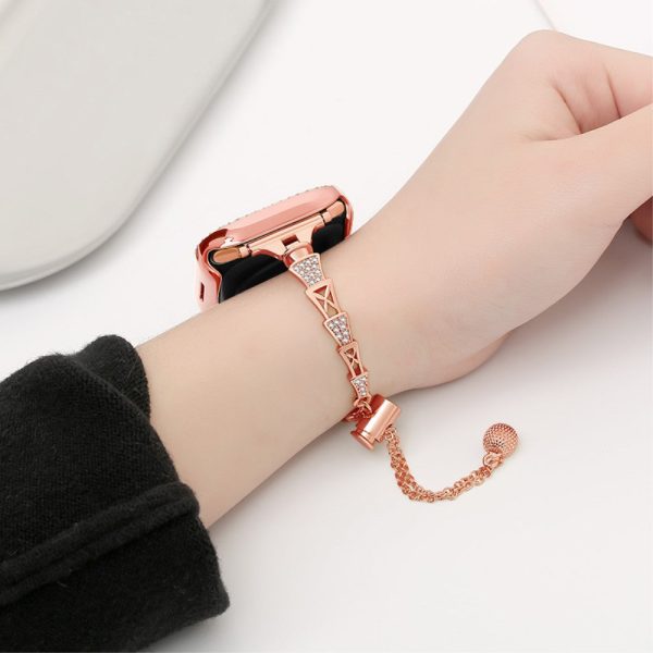 20mm Universal Smart Watch Copper Bracelet Tower Shape Design Replacement Band - Rose Gold Online