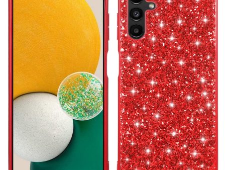 Glitter Samsung Galaxy A25 cover - Red For Sale