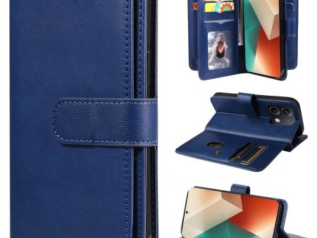 10-slot Xiaomi Redmi Note 13 4G wallet case - Blue Cheap