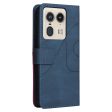 Textured Motorola Edge 50 Ultra   Motorola Moto X50 Ultra leather case with strap - Blue Supply