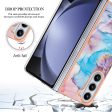 Marble design Samsung Galaxy Z Fold5 cover - Milky Way Marble Blue Fashion