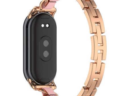 Xiaomi Mi Band 9   9 NFC   Smart Band 8   8 NFC Stylish Watch Strap Zinc Alloy Bracelet Replacement Band - Rose Gold Supply