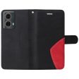 Textured Motorola Moto G85 leather case with strap - Black Discount