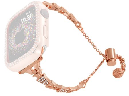 20mm Universal Smart Watch Copper Bracelet Tower Shape Design Replacement Band - Rose Gold Online