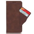 Modern-styled leather wallet case for Motorola Moto G85 - Brown Online