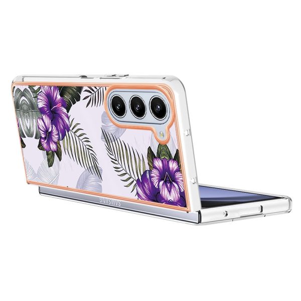 Deco Samsung Galaxy Z Fold5 phone cover - Purple Flower Fashion