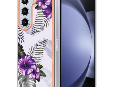 Deco Samsung Galaxy Z Fold5 phone cover - Purple Flower Fashion