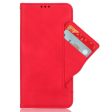 Modern-styled leather wallet case for Samsung Galaxy A06 - Red Fashion