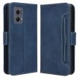 Modern-styled leather wallet case for Motorola Edge (2024) - Blue For Discount