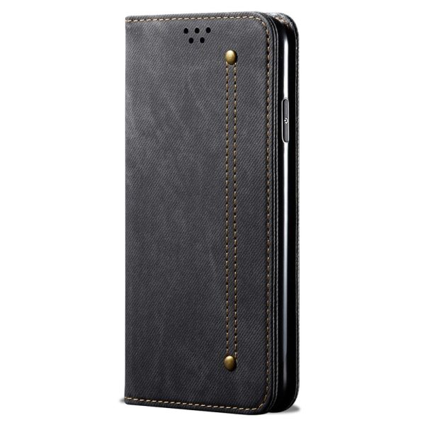 Jeans iPhone 16 Plus flip case - Black For Sale