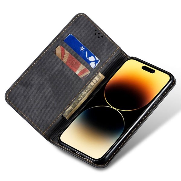 Jeans iPhone 16 flip case - Black Supply