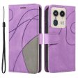 Textured Motorola Edge 50 Ultra   Motorola Moto X50 Ultra leather case with strap - Light Purple Online Sale