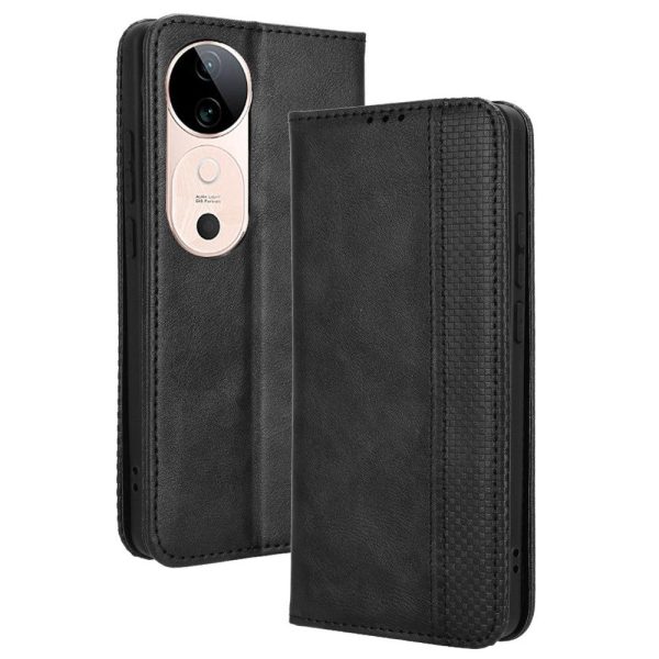 Bofink Vintage vivo S19 leather case - Black For Sale