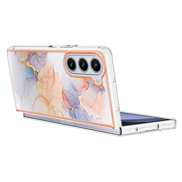 Marble design Samsung Galaxy Z Fold5 cover - Milky Way Marble White Supply