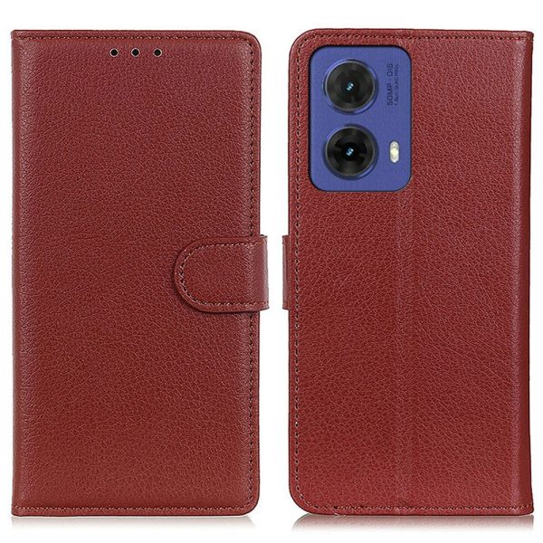 Classic Motorola Moto G85 flip case - Brown For Cheap