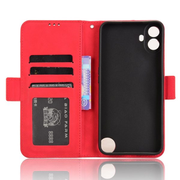 Modern-styled leather wallet case for Nothing CMF Phone 1 - Red Supply