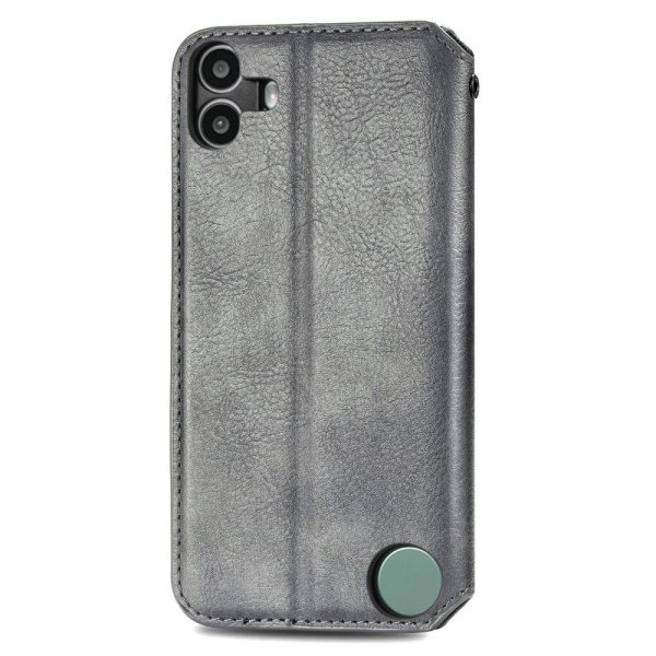 Nothing CMF Phone 1 leather case with a stylish rhombus imprint - Grey For Cheap