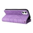 Textured Samsung Galaxy A06 leather case with strap - Purple For Discount