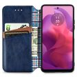 Motorola Moto G24   Motorola Moto G04 leather case with a stylish rhombus imprint - Blue Sale