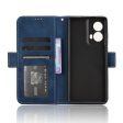 Modern-styled leather wallet case for Motorola Moto G85 - Blue Discount