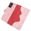 Two-color Motorola Moto G85 leather flip case - Pink Discount