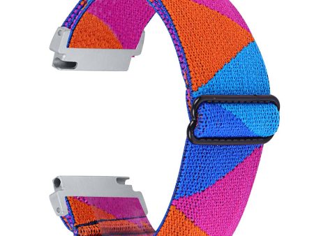 For Verizon Gizmo Watch 3 Elastic Nylon Strap Stylish Pattern Smartwatch Band - Style J Online now