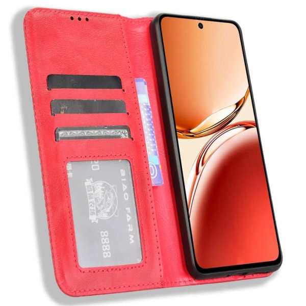 Bofink Vintage Oppo Reno12 F leather case - Red Hot on Sale