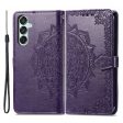 Mandala Samsung Galaxy M15 leather case - Purple Fashion