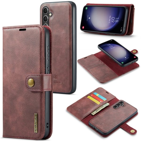 DG.MING Samsung Galaxy A15 2-in-1 wallet case - Red Online now