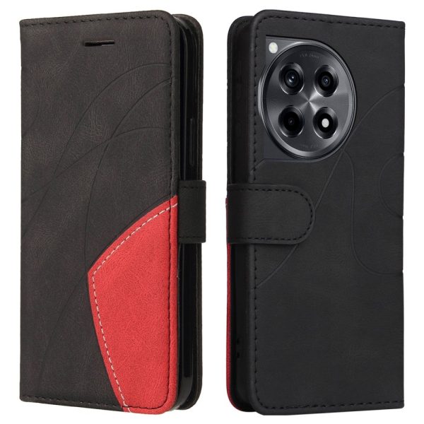 Textured OnePlus 12R   OnePlus Ace 3 leather case with strap - Black For Cheap