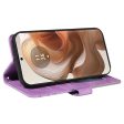 Textured Motorola Edge 50 Ultra   Motorola Moto X50 Ultra leather case with strap - Light Purple Online Sale