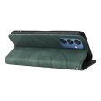 Textured Samsung Galaxy M15 leather case with strap - Green Discount