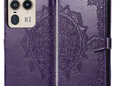 Mandala Motorola Edge 50 Ultra   Motorola Moto X50 Ultra leather case - Dark Purple Online Hot Sale