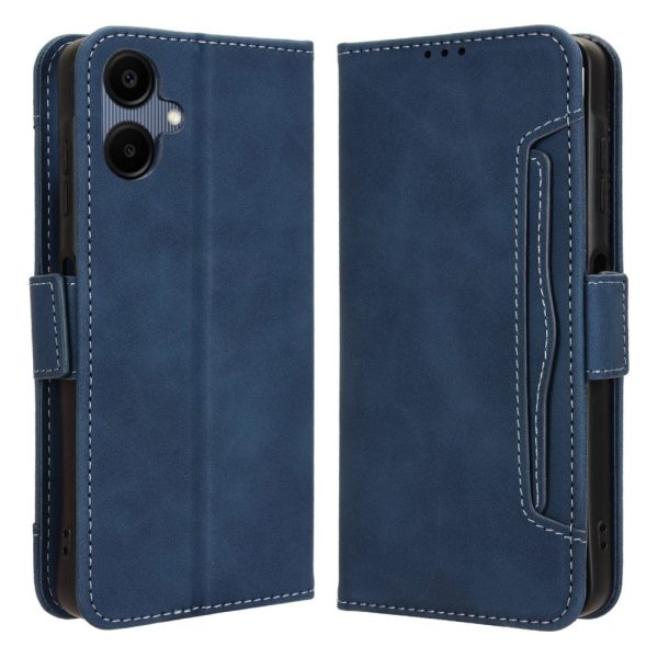 Modern-styled leather wallet case for Samsung Galaxy A06 - Blue Discount