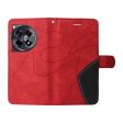 Textured OnePlus 12R   OnePlus Ace 3 leather case with strap - Red Sale