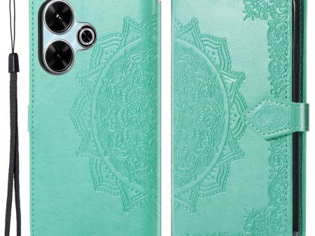 Mandala Xiaomi Redmi 13 leather case - Green Online Sale