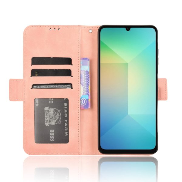 Modern-styled leather wallet case for Samsung Galaxy A06 - Pink Online Sale