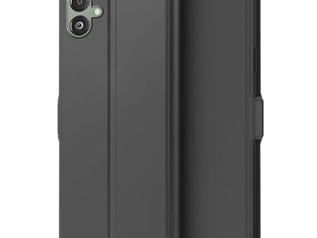 Smooth and thin premium Samsung Galaxy A06 leather case - Black on Sale