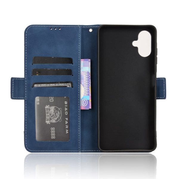 Modern-styled leather wallet case for Samsung Galaxy A06 - Blue Discount