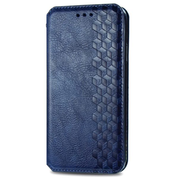 Nothing CMF Phone 1 leather case with a stylish rhombus imprint - Blue Online Sale