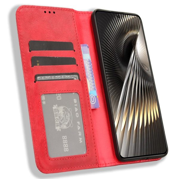 Bofink Vintage Xiaomi Redmi Turbo 3 leather case - Red Discount