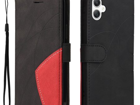 Textured Samsung Galaxy A06 leather case with strap - Black For Cheap