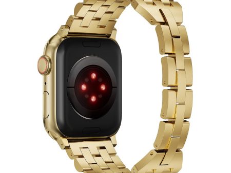 5-Bead Metal Strap Apple Watch Ultra 2 Ultra 49mm   Series 9 8 7 45mm   6 5 4 SE (2022) SE (2023) SE 44mm   3 2 1 42mm Wrist Band - Gold Online now