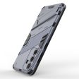 Shockproof Samsung Galaxy M55 hybrid cover with a modern touch - Dark Blue Online