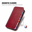 Samsung Galaxy A05 leather case with a stylish rhombus imprint - Red Cheap