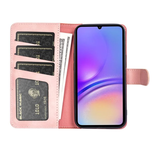 Two-color Samsung Galaxy A06 leather flip case - Pink For Cheap