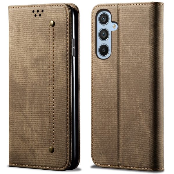 Jeans Samsung Galaxy S24 FE flip case - Khaki Hot on Sale