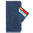 Modern-styled leather wallet case for Motorola Moto G85 - Blue Discount